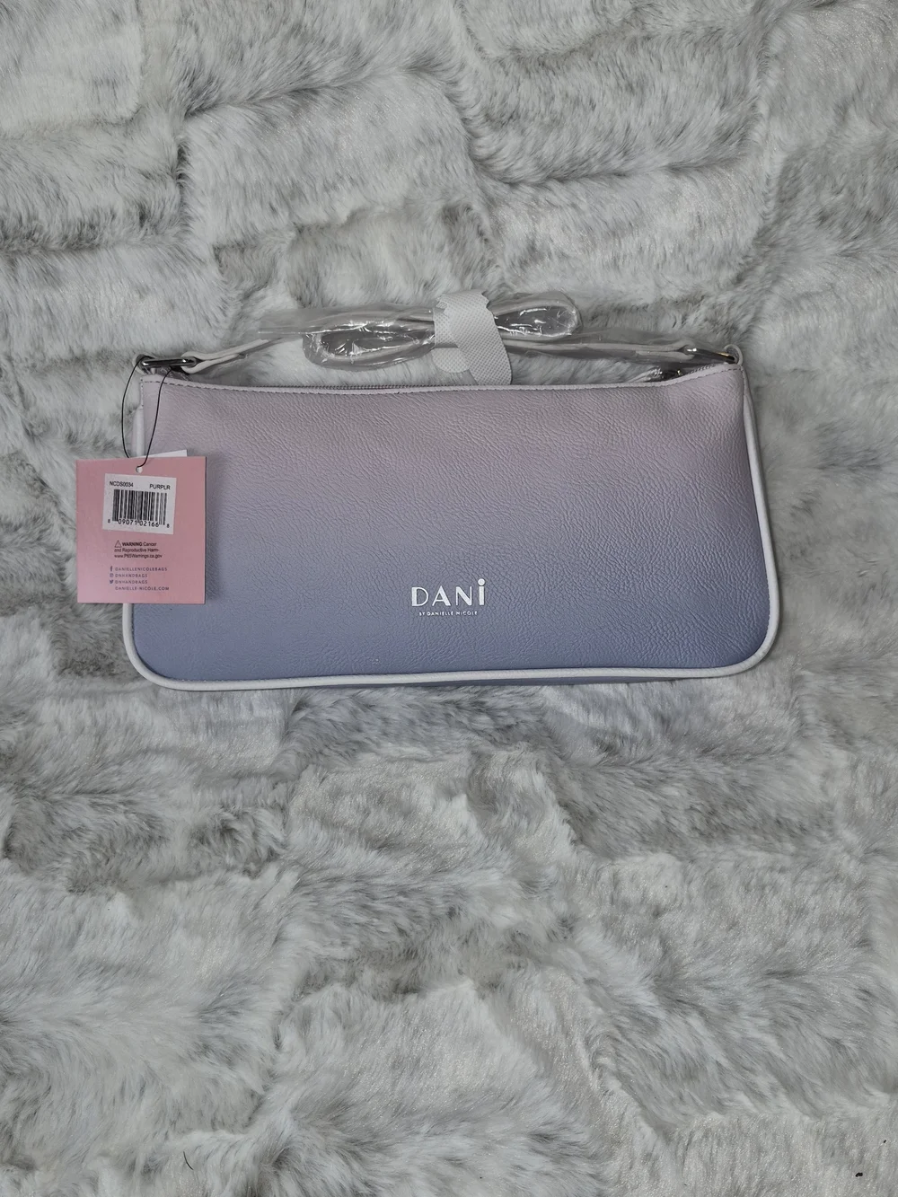 Disney Pastel Ombre Ariel Zip Clutch - Pink Lavender